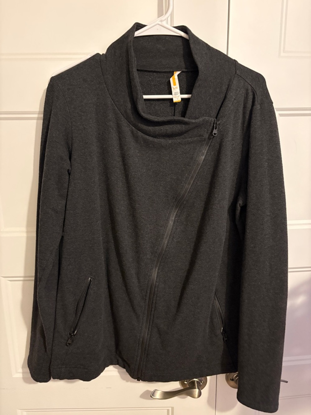 Lucy Charcoal Asymmetrical Zip Jacket